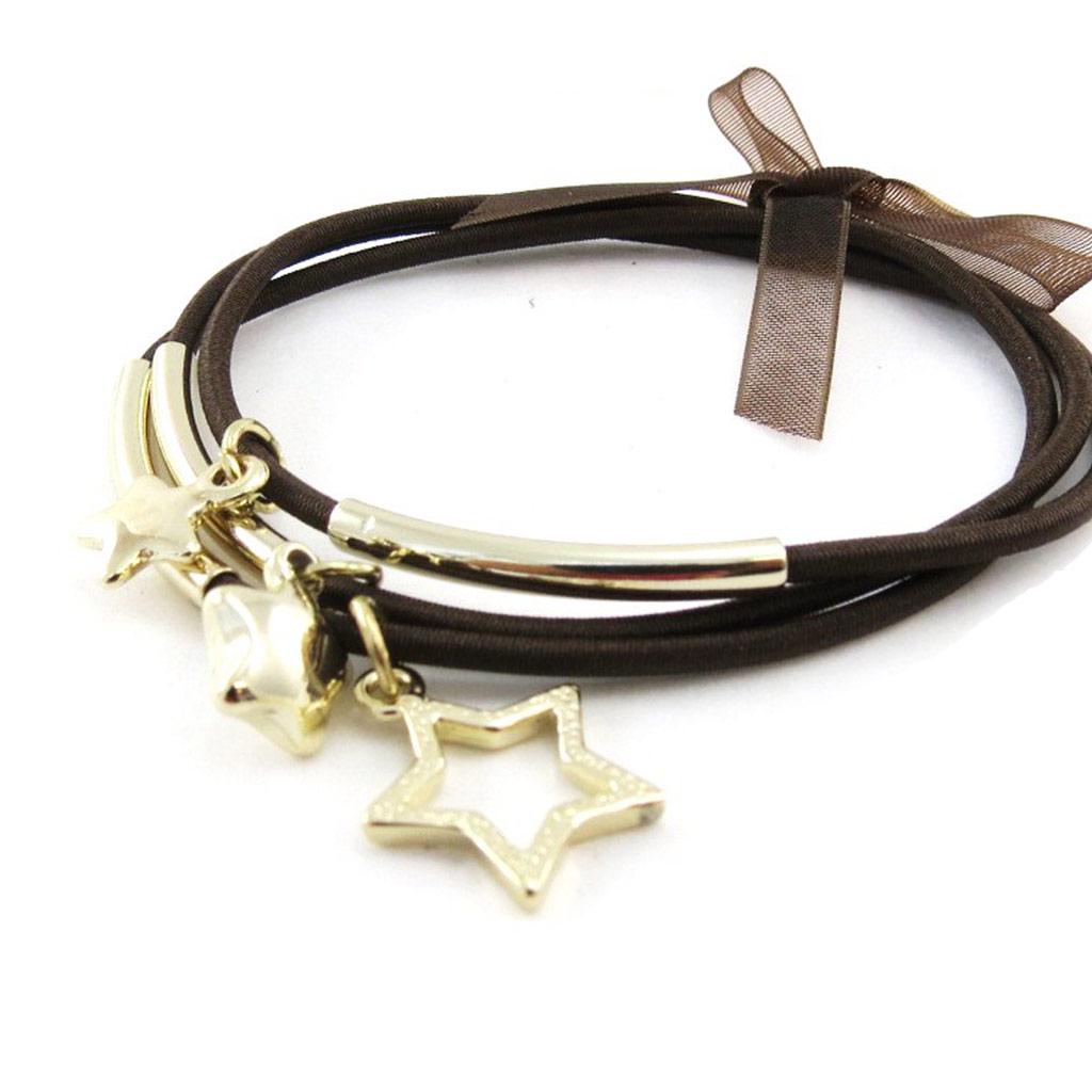 Les Trésors De Lily [J2015] - Fancy Gold Brown 'Stars' Bracelet