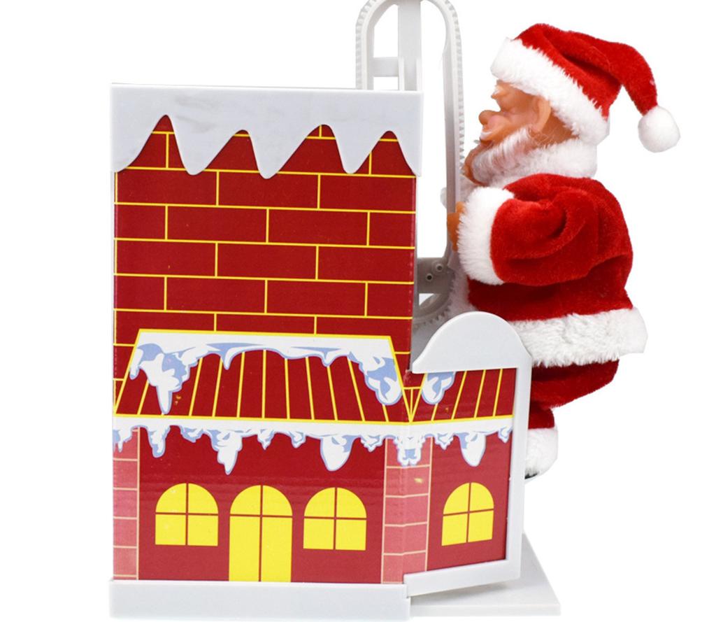 Dropshipping Santa Claus Musical Climbing Rope Ladder Electric Musical Toy Ornaments for Holiday Season MOQ 1 Piece