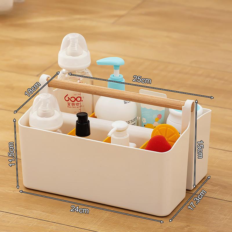 Baby Crib Sundries Storage Baskets Home Feeding Bottle Diapers Organize Box Bibs Clip Bedside Plastic Small Items Storage Basket