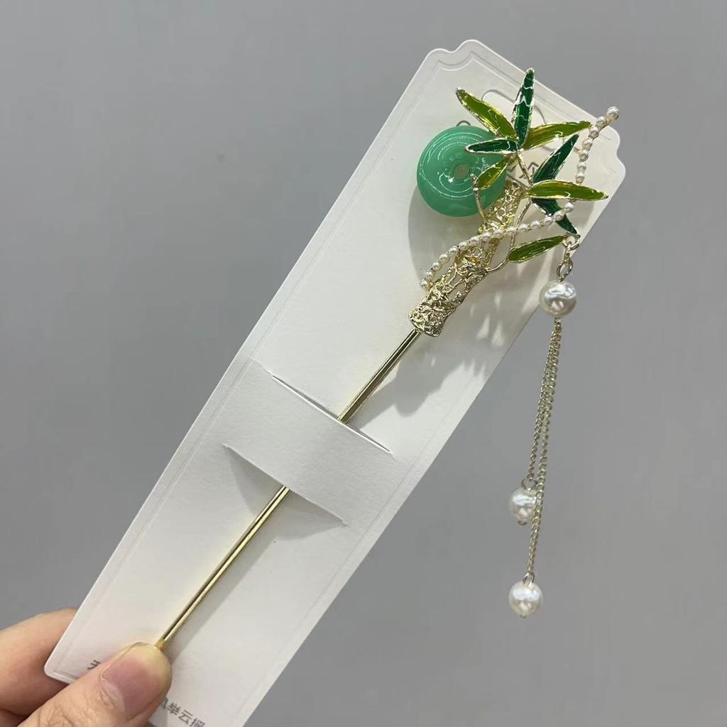 Fairy Flower Tassel Hairpin For Women Handmade Oil Dripping Floral Hair Stick Jewelry Metal Hair Accessories Girls Hair Pin 1pc