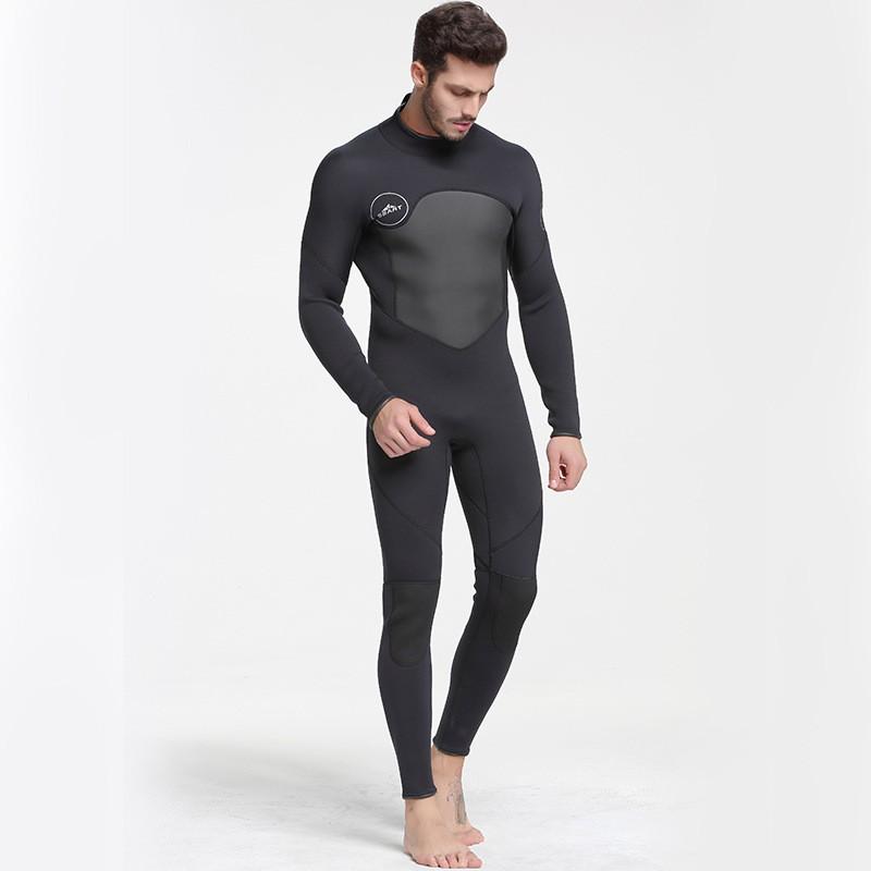 3mm Neopren Neoprenanzug Herren Langarm Einteiler Thermisch Winter Schwimmen Schnorcheln Surfen