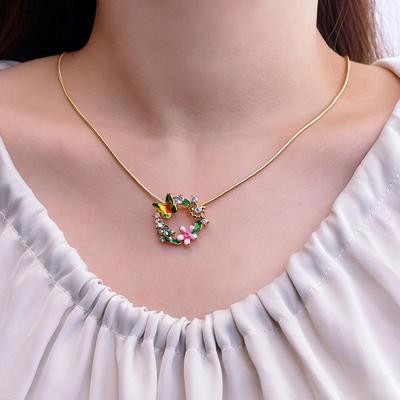 Dreamy Butterfly Wreath Necklace - Star & Moon Clavicle Jewelry