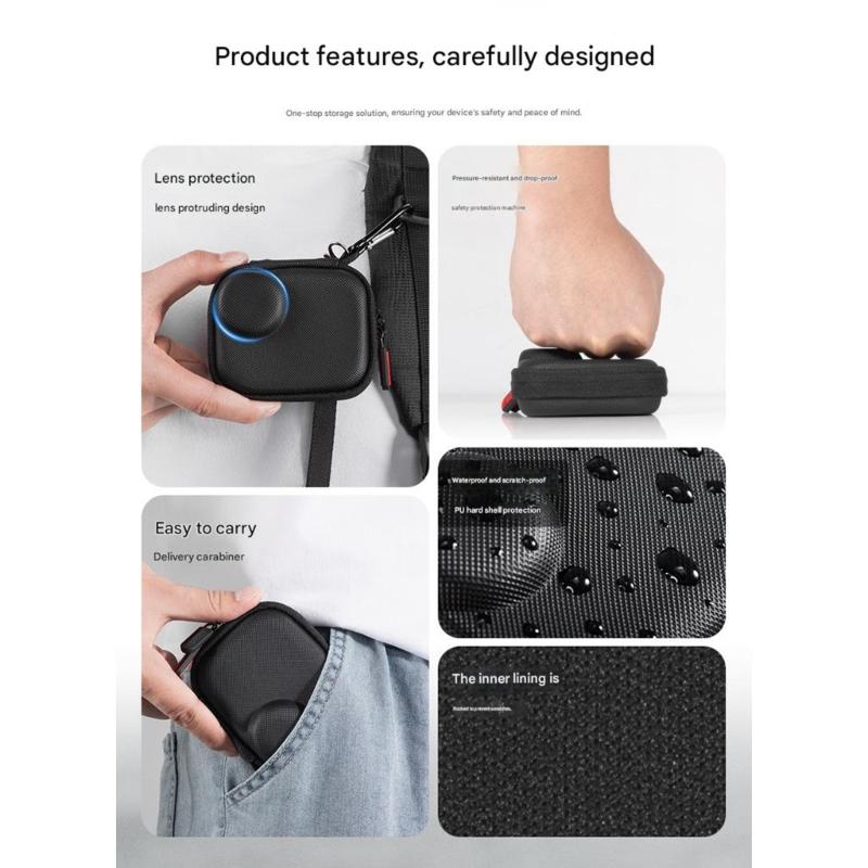 Lightweighted Camera Pouch With Organized Compartments For Action Camera Travel And Outdoor Photography Gear Storage Bag