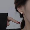 925 Sterling Silver Tea-Colored Teardrop Crystal Stud Earrings - Women's Summer Earrings with High Design Sense