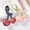 Charming Cherry-Shaped PU Leather Keychain Pendant