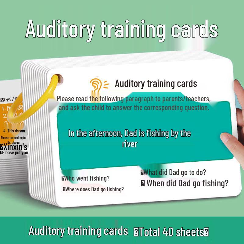 Auditory Focus & Memory Training Cards for Young Children: Enhance Comprehension & Parent-Child Interaction