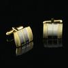 Men's Frosted Silver Gold Plated Cufflinks Tie Bar Clasp Clip Set Business Gift