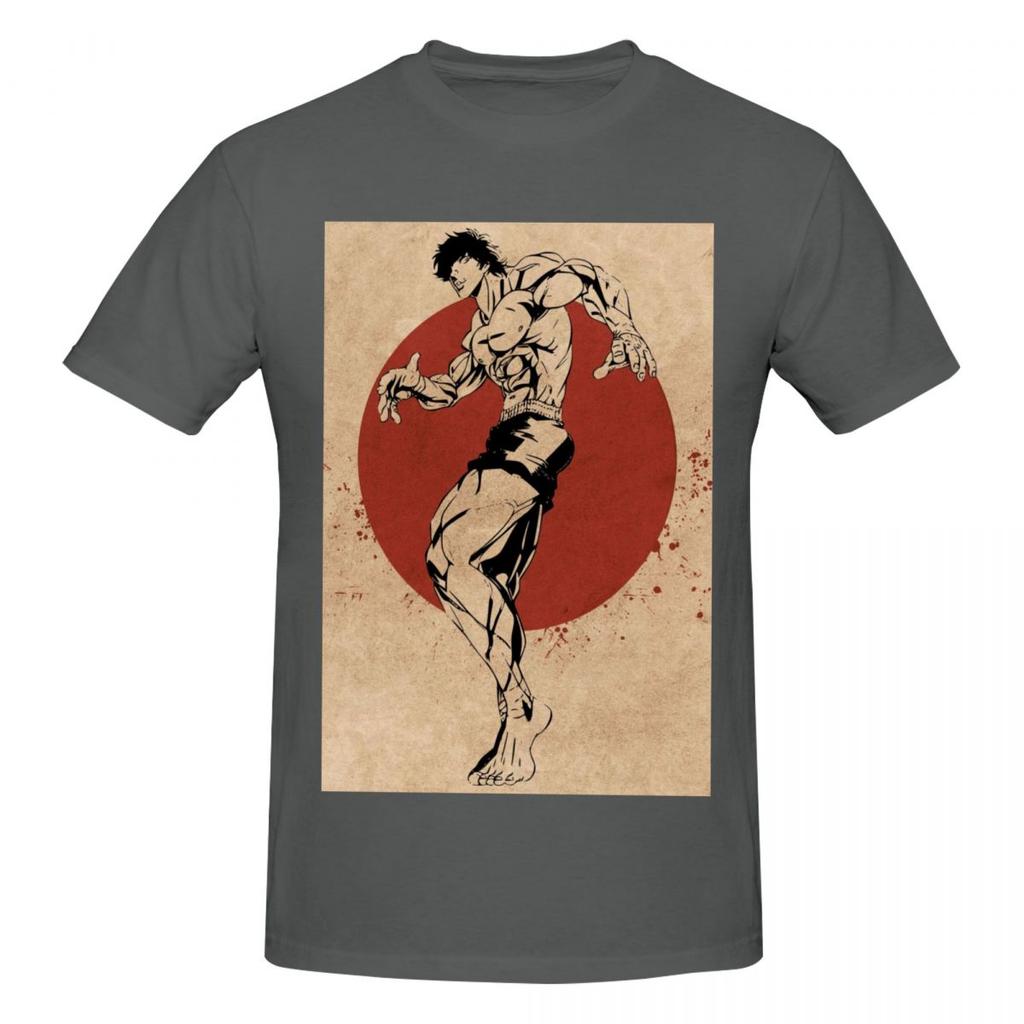 The Grappler Baki Hanma Retro T Shirts Graphic Y2k Anime Crewneck Unisex Wounisex T Shirt Clothes