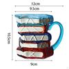 Books Stack Coffee Cup Accessories Colorful Reading Bookish Items Supplies for Book Lovers Writer