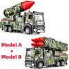 1/32 Simulated Alloy Truck Transport Launch Vehicle Model Child Toy Metal Diecast Pullback Transporter Car Gifts for Adult Kids
