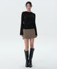 Woman Women'S Basic Mini Skirt [Dusty Beige]