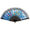 Plastic Ribs Spanish Folding Fan Lace Trim Edge Handheld Fan Elegant Dance Prop Fan  Gift