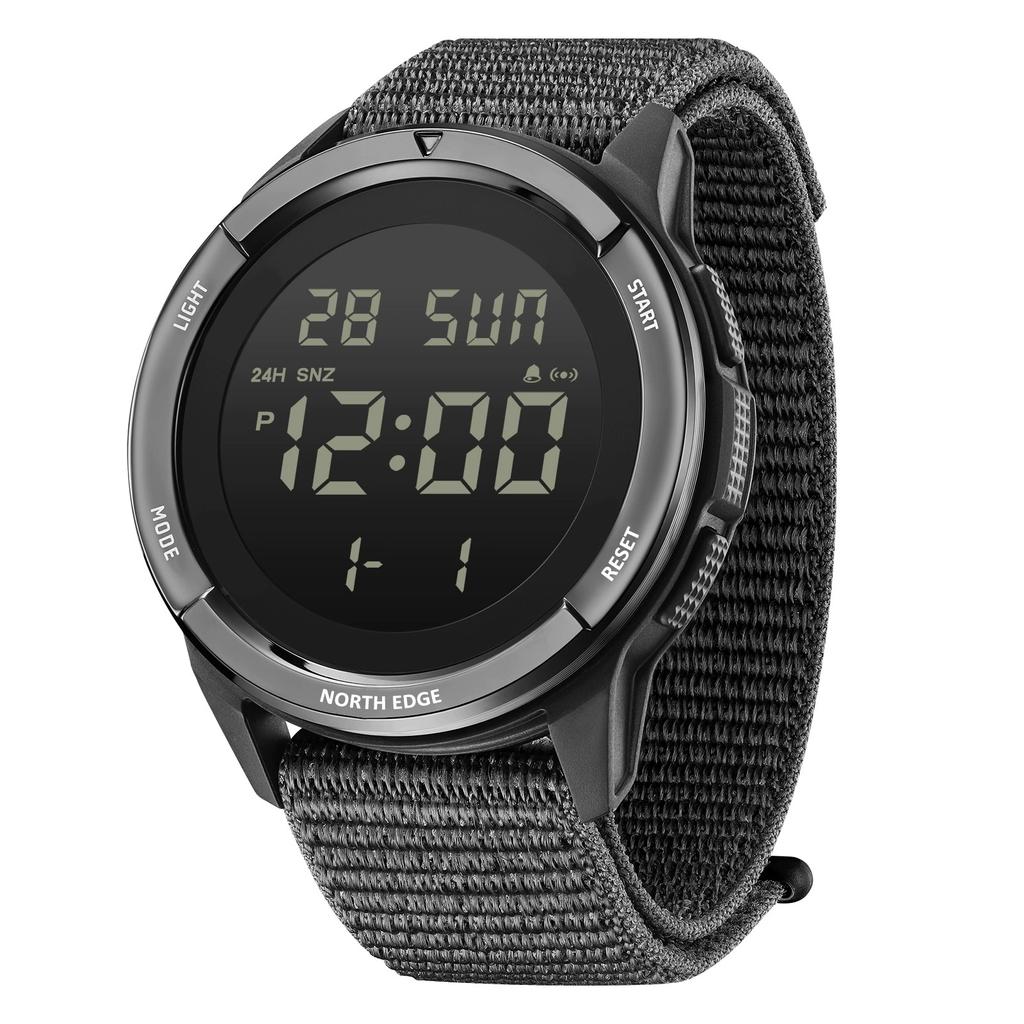 North EDGE 2026 TERRAX Men's Luxury Sports Digital Watch 47mm Outdoor Swimming Waterproof 50 Meter Stopwatch Countdown Light