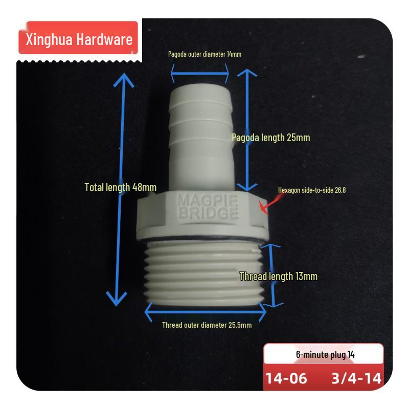 POM Anti-Corrosion Plastic Steel Connector with Internal and External Threads for Water Pipes and Tanks