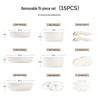 16-Piece Non-Stick Cookware Set with Detachable Handles