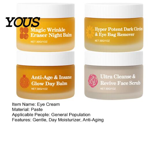 Simple Skincare Routine 4Pcs Day Night Moisturizer Set, Face & Eye Cream for Hydration, Anti-Aging Daily with Repair, Skin Barrier Care Morning