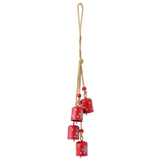 Christmas Bells Hanging Cow Bells with Snowflake Design Window Jingle Bells for Christmas Tree Decoration Winter Festive Party