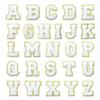 Gold Edged Glitter Embroidery Letter Cloth Patches - DIY Iron-on Clothing Decoration.