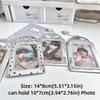 High Quality 3 Inch Kpop Photocard Holder Picture Display Pendant Idol Photo Frame PVC Silver Card Holder
