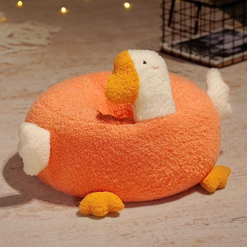 

Big White Goose Seat Cushion Futon Plush Toy Bay Window Tatami Lazy Butt Cushion Round Seat Cushion Seat Cushion 38*15cm（0.6kg） оранжевый