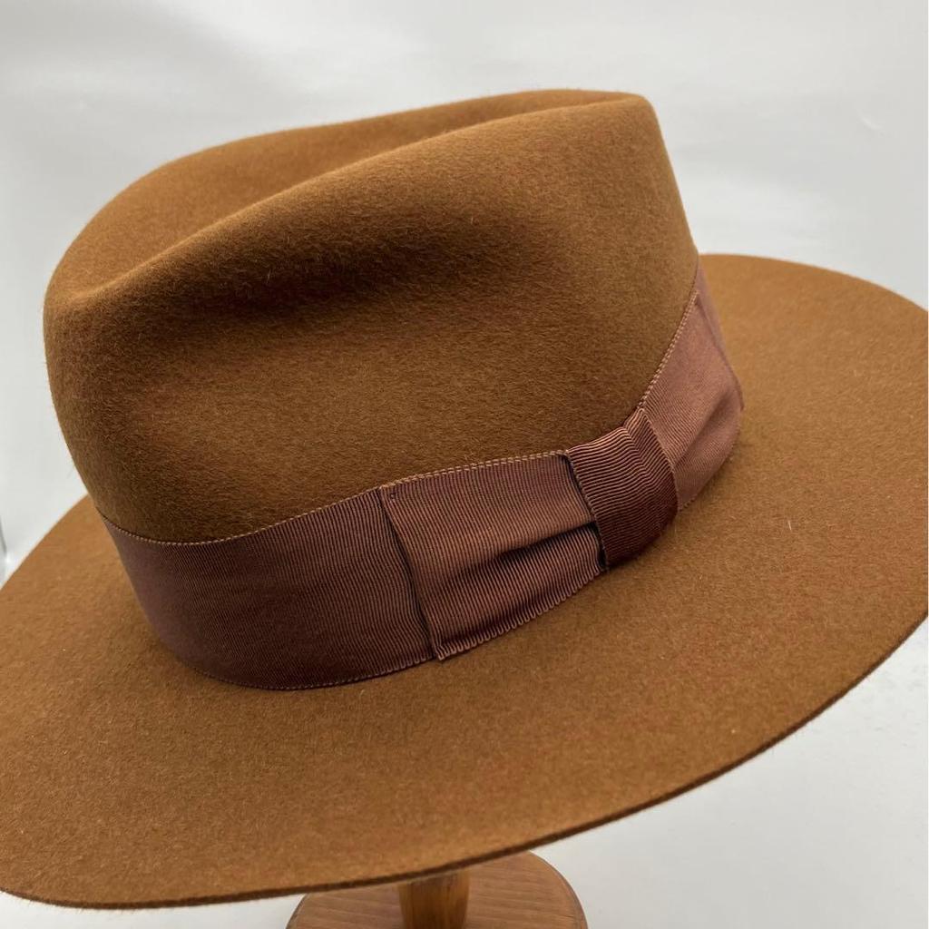 Used STETSON Brown HAT Centerfold Stetson