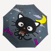 1pc Halloween Skeleton Cat Automatic Opening/Closing Umbrella - Portable Three-Fold Design with 8 Iron Ribs - Outdoor, Gift for Fans, Travelers, Daily