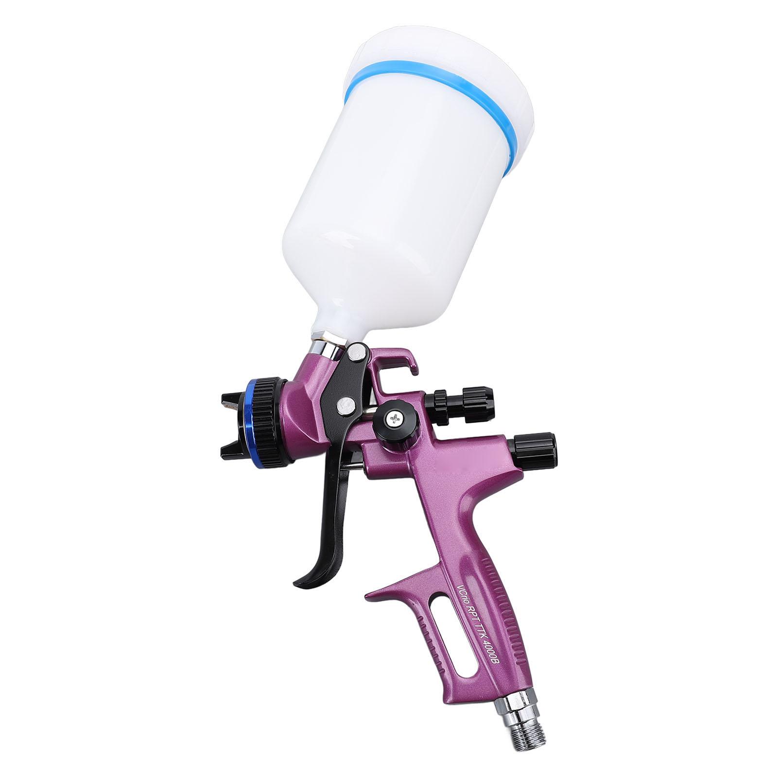 

HVLP Spray Gun Kit with 1.3mm Tip 600ml Cup Professional Paint Sprayer 4000B for Furniture Wall Art Projects Painting