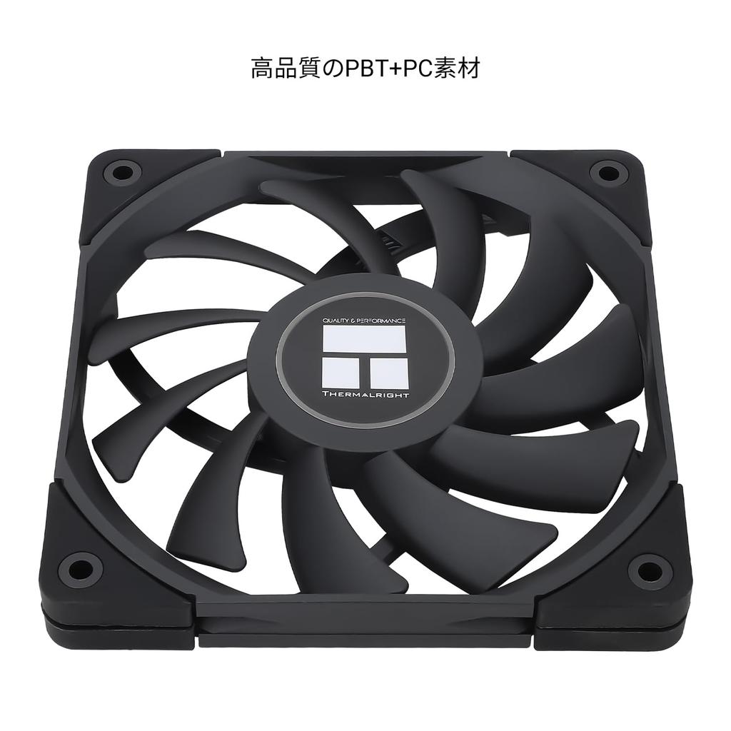 Thermalright 120mm Case Cooling PWM 1800 High Easy PC Case Fan TL-C12015B Fan, 4-PIN Control, RPM, Airflow, S-FDB Bearing, Black, Installation,