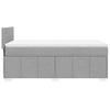 Box Spring Bed with Mattress Light Grey 80 x 200 cm Fabric