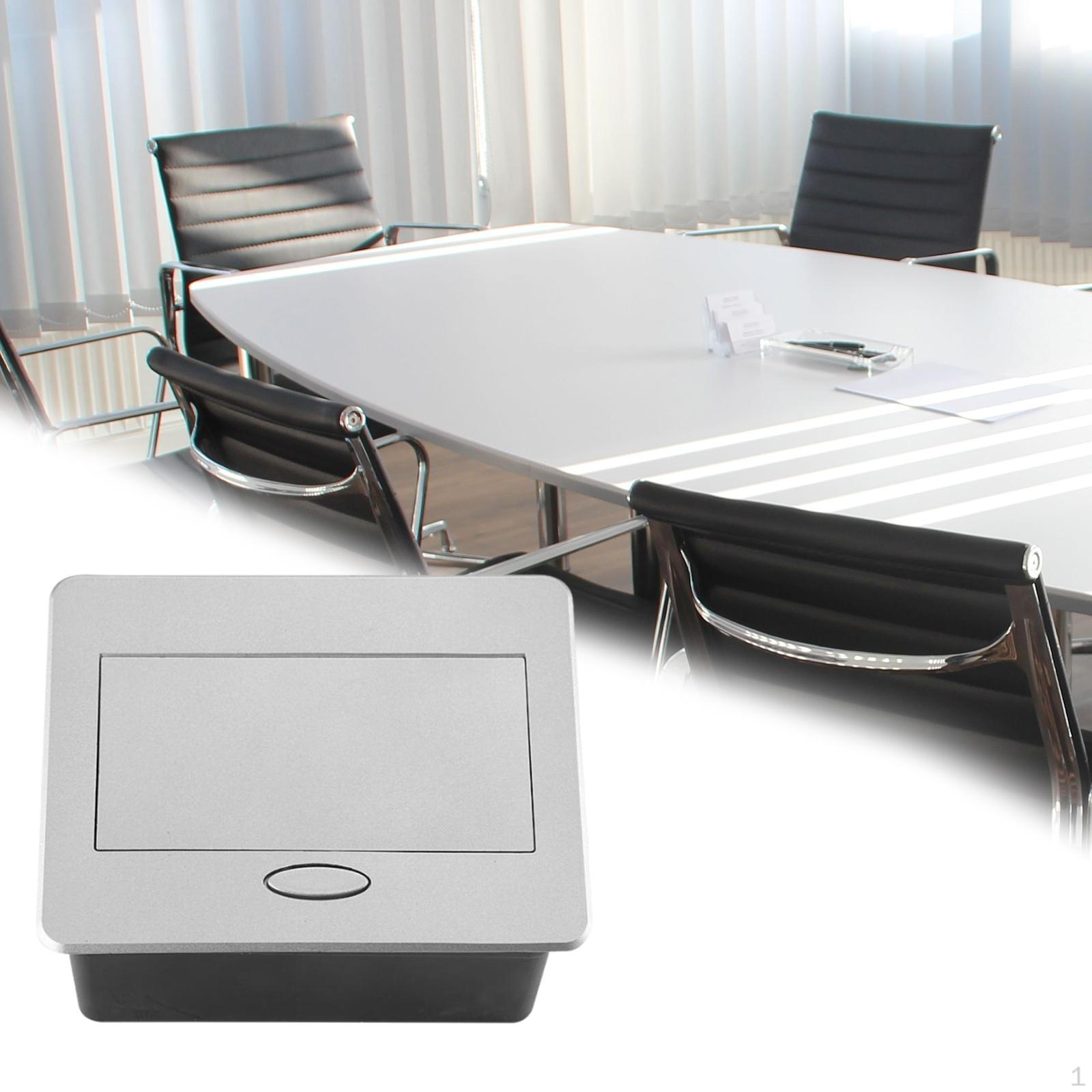 

Настільна розетка для бічного конференц-стіла, міцне срібло срібний