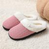 Plush cotton slippers bag head warm couple cotton slippers non-slip flat bottom soft bottom slippers cotton home cotton mop