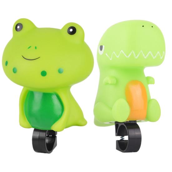 Cartoon Bike Bell Cute Squeeze Bicycle Horn Loud Clear Easy Installation On 0.87" Handlebars Bicycle Bell Lightweight Plastic Silicone Stretchable