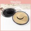 Elegant Sun Hat For Women Summer Adjustable Rope Sunscreen Breathable Straw Hat Khaki Beige