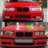 For BMW E36 3 Series 1997-1999 Car Grille Diamond Style Front Kidney ABS Front Hood Grill Silver 51138195152 51138195151 Parts