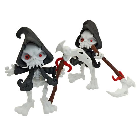 Grim Reaper Action Figure 3D Printed Articulated Reaper Toy Collectible Spooky Action Figure for Halloween Desktop Decoration