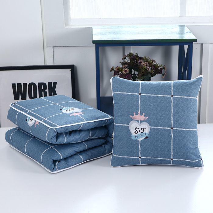 Foldable Multifunctional Nap Cushion: Pillow & Blanket for Car & Office