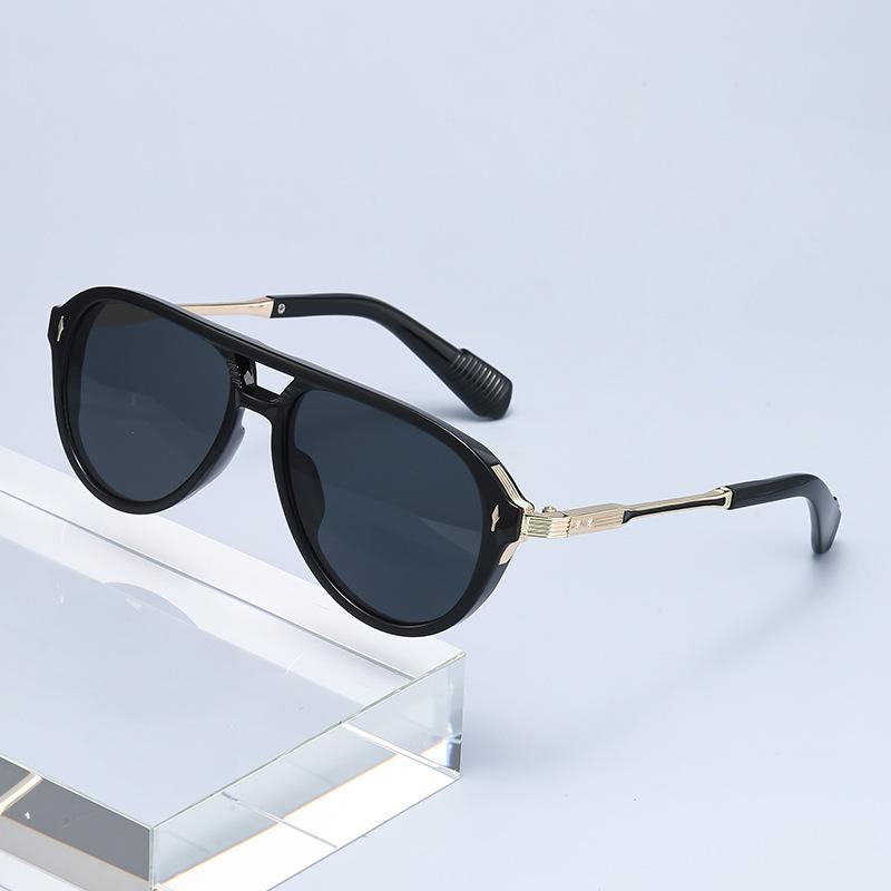 Fashionable Metal Sunglasses Party Gatherings Stage Performances Street Photography Fashion Wear Take UV Resistant Glasses