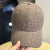 New Korean Style Small Plaid Woolen Baseball Hat for Women High Quality Deepened Large Head Circumference Sunshade Peaked Cap for Men Trendy
