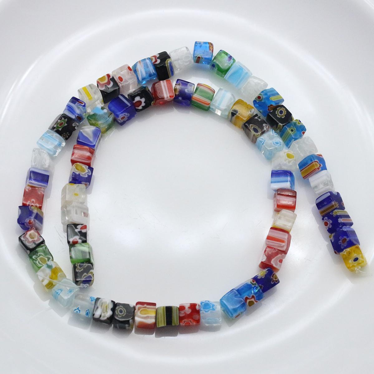 

1 нитка стеклянных бусин, ручная работа, серьги, браслет, ожерелье, изготовление ювелирных изделий, товары для рукоделия 6mm cube