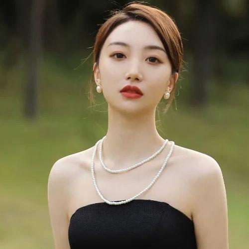 Double-layer mini small-grain pearl necklace women's French multi-layer accessories small fragrant sweater chain cheongsam collarbone chain 545