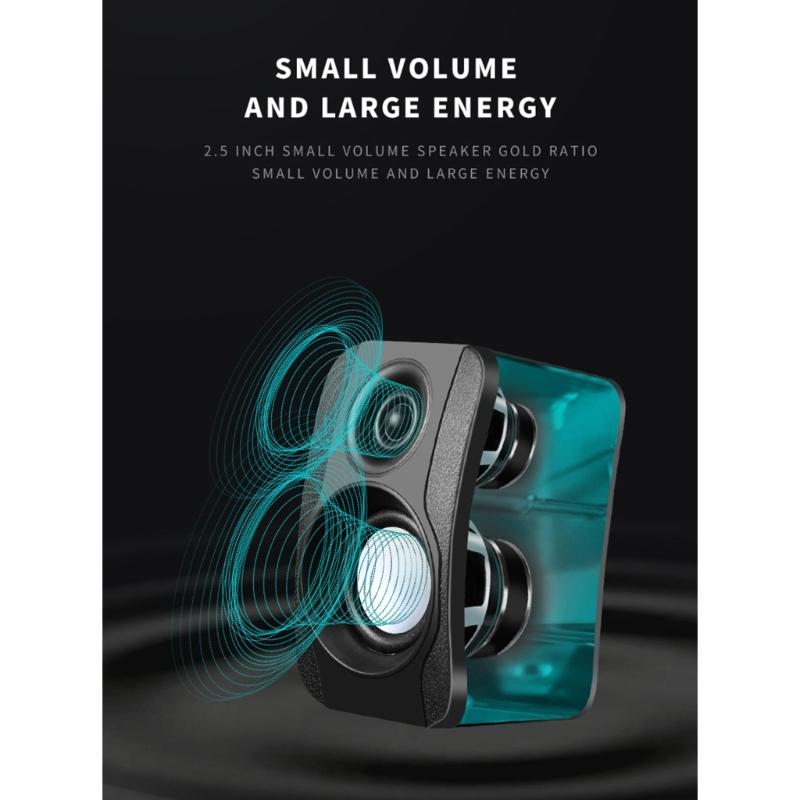 USB Wireds Speaker Stereo Subwoofer Sound Box 3.5mm Input USB Power Computer Speaker for Desktop PC