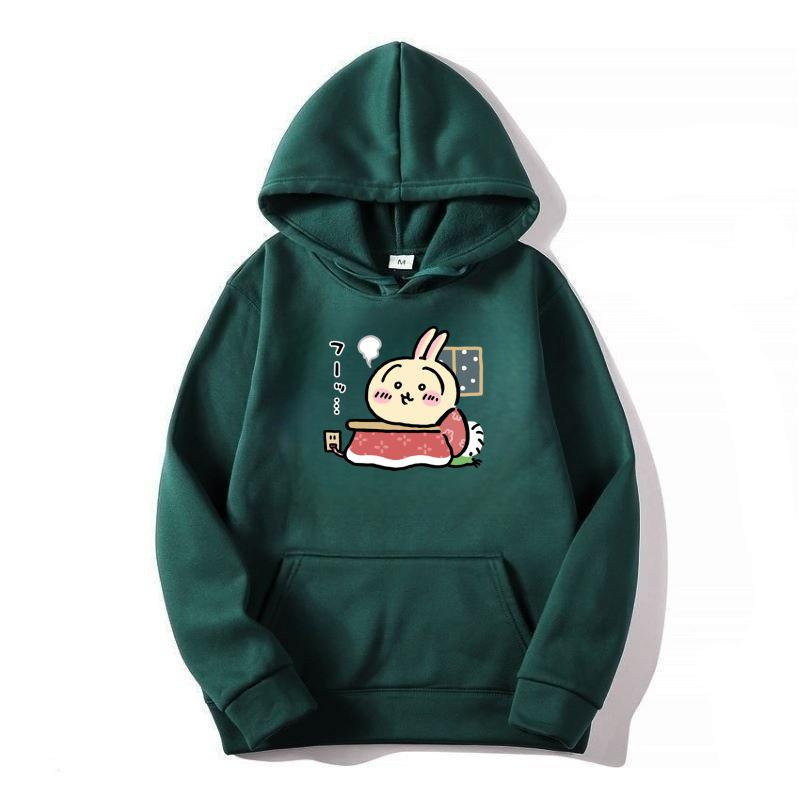 Bluza z kapturem dla dzieci z kreskówką Usagi - Uroczy, codzienny top dla chłopców i dziewczynek