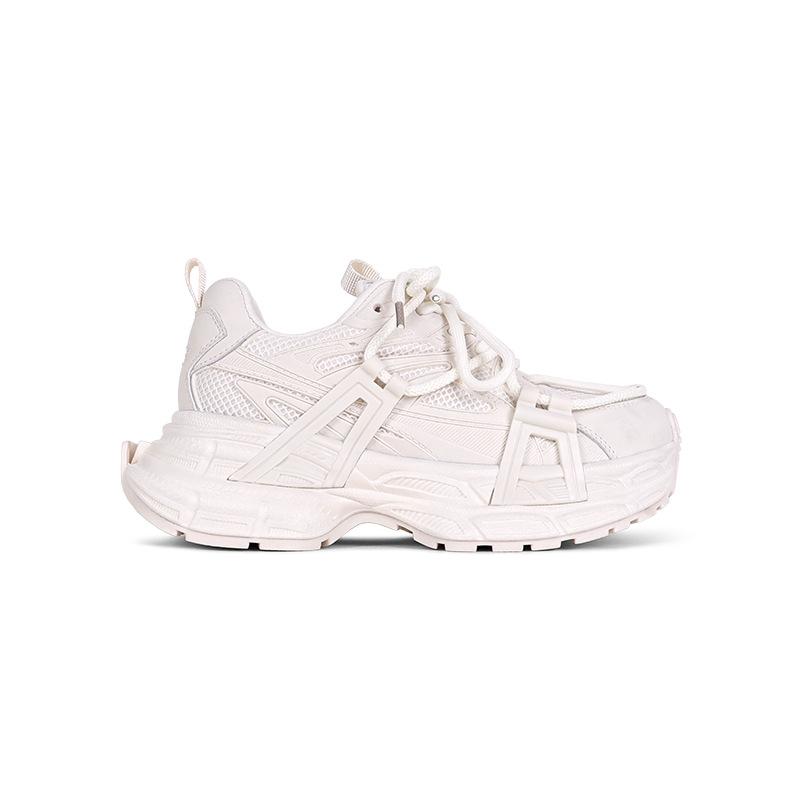 Cowhide version~ Versatile autumn and winter dad shoes heighten and lightweight dad shoes women's 2025 winter new platform casual shoes