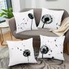 Free Silhouettes on Pillowcases Cover Bedroom Sofa Decoration Polyester Cushion Cover with Zipper