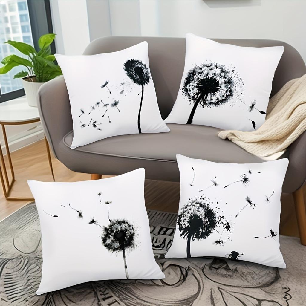 Free Silhouettes on Pillowcases Cover Bedroom Sofa Decoration Polyester Cushion Cover with Zipper