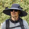 For Outdoor Camping Fishing Hiking Sunscreen Fisherman Hat Solar Fan Cap Portable Solar Charging Cap With Fan For Unisex