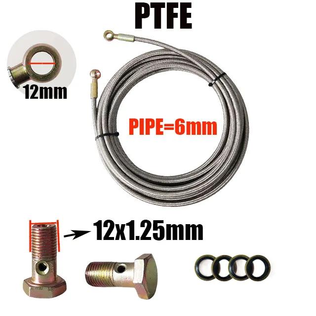 Braided Steel PTFE High Temperature Corrosion Resistant Hose Engine Vanos Oil Line Turbocharger Oil Supply Line