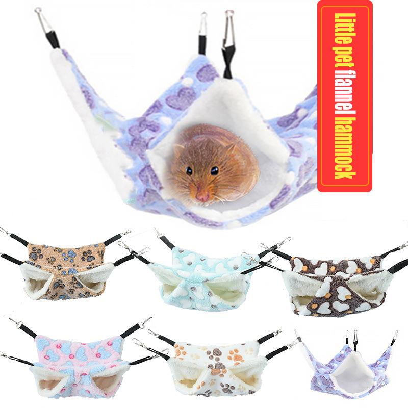 Hamster Hammock Rodent Hamster Bed Rats Accessories for Rat Hammock for Rats Hammock for Rodents Guinea Pig House CXW04