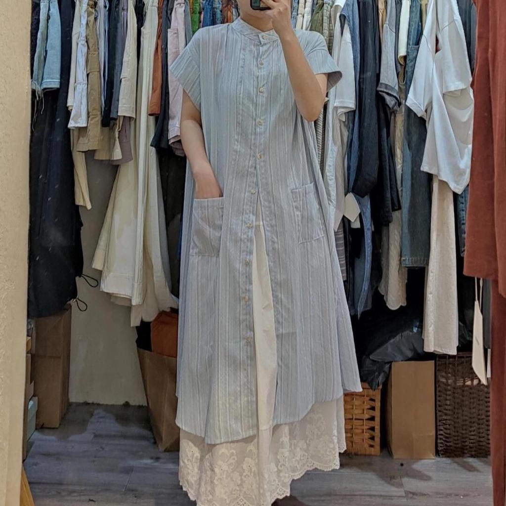 Women's Loose Casual White Shirt Dress & A-line Skirt Layered Two-Piece Set for Summer 2026