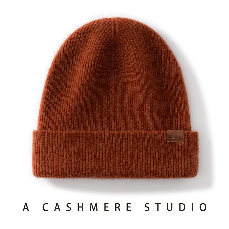 First-line ready-to-wear cashmere hat Double-layer thickened hat Men's and women's big head circumference head hat Cold hat for the elderly